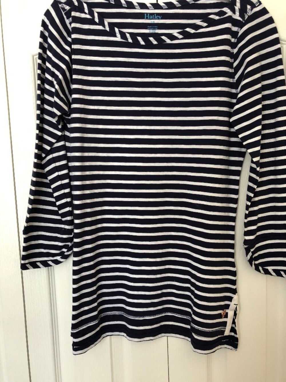 Hatley Woman's Navy White Striped Top Size SM &MED NWT